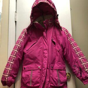 Girls pink winter jacket. Like new. Size 12.